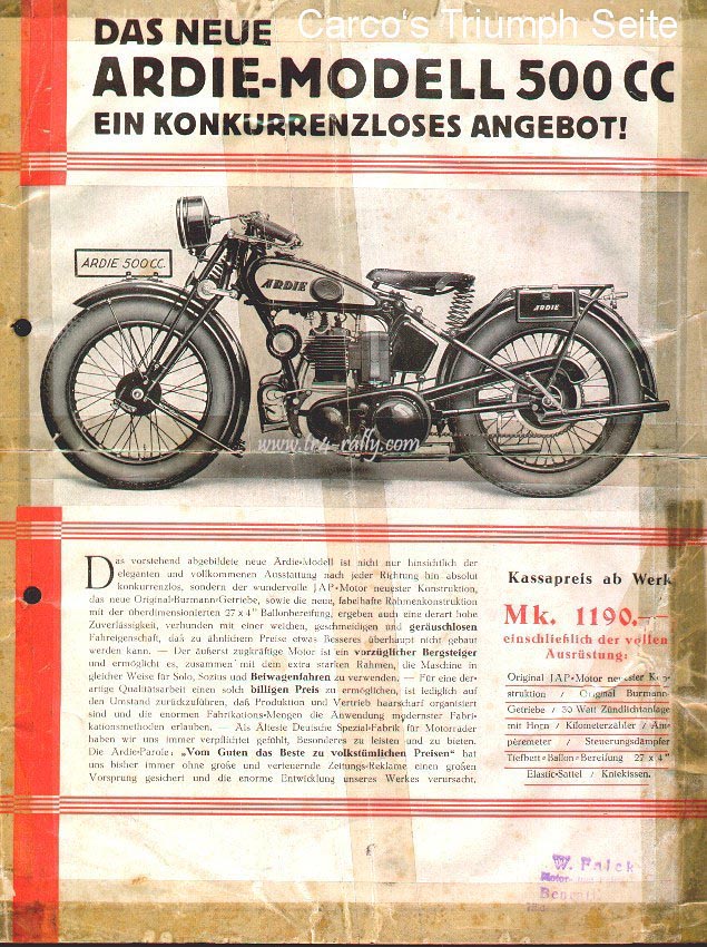 TM500 1929 Prospektblatt Seite 1