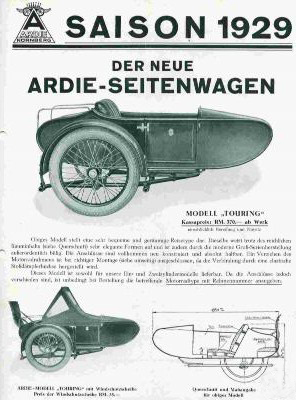 TM500 1929 Propektblatt Seitenwagen